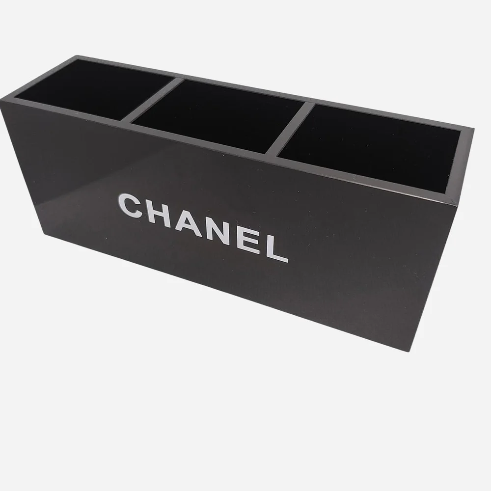 Black 3 Grid Organizer with White Logo
